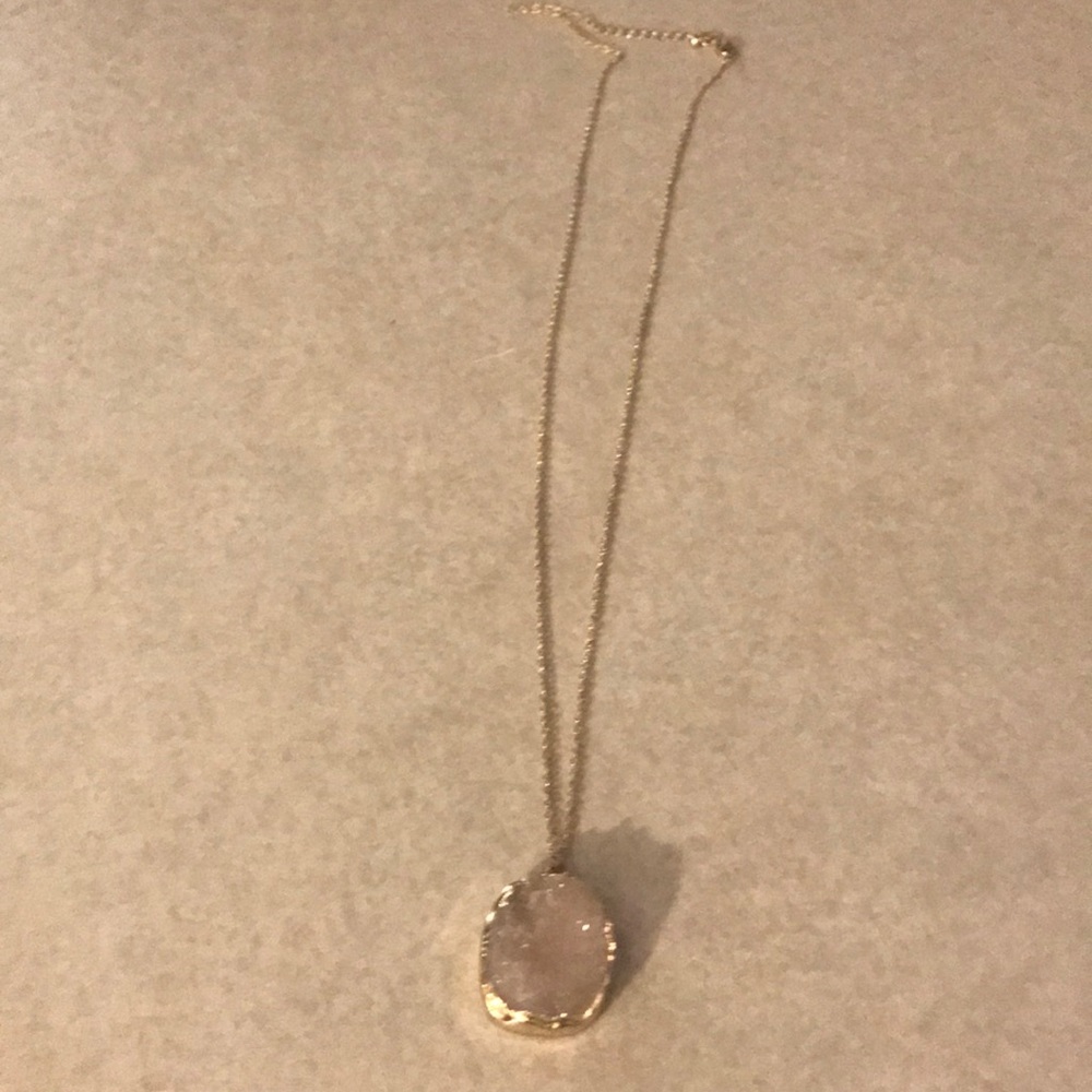 Long stone necklace